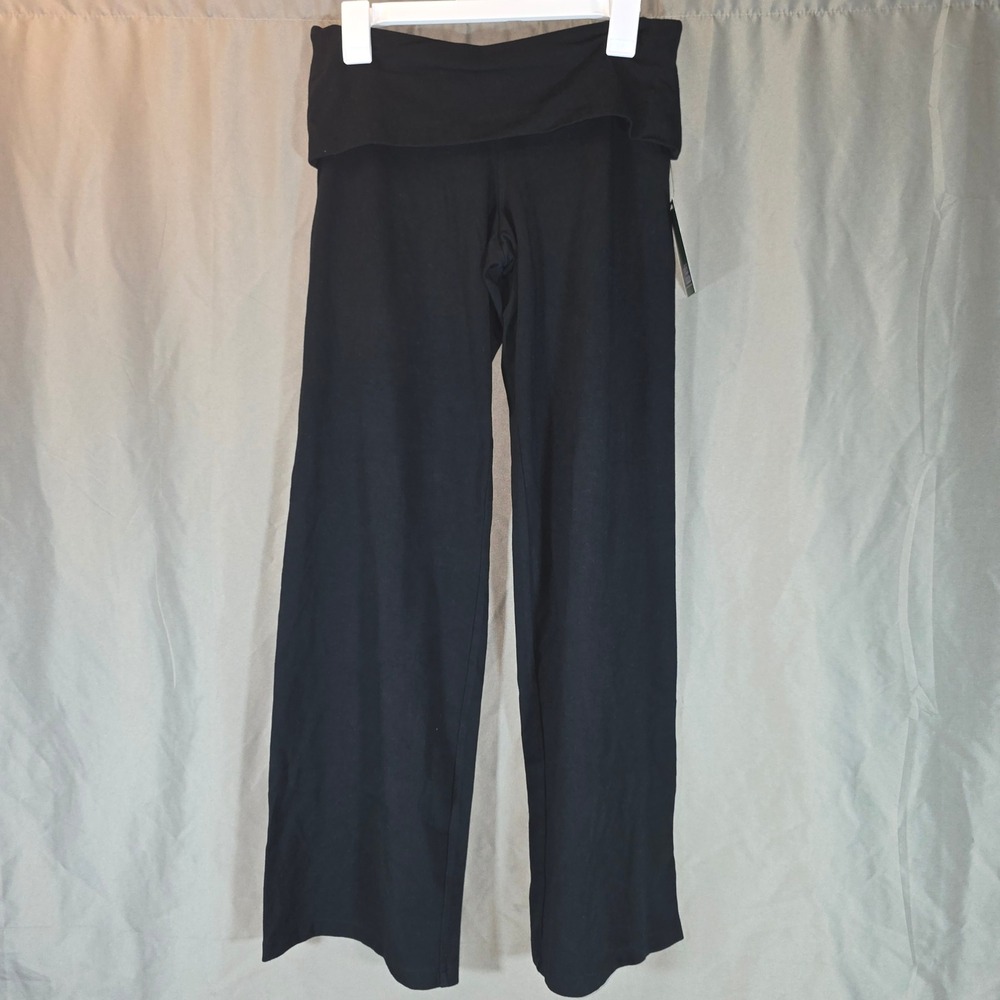 Wild Fable Womens Black Foldover Waist Wide Leg Yoga Pants S 331 11 5243